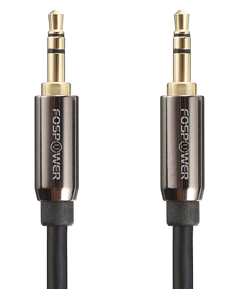 FosPower Audio Cable (1 FT), Stereo Audio 3.5mm Auxiliary Short Cord Male to Male Aux Cable for Car, Apple iPhone, iPod, iPad, Samsung Galaxy, HTC, LG, Google Pixel, Tablet & More